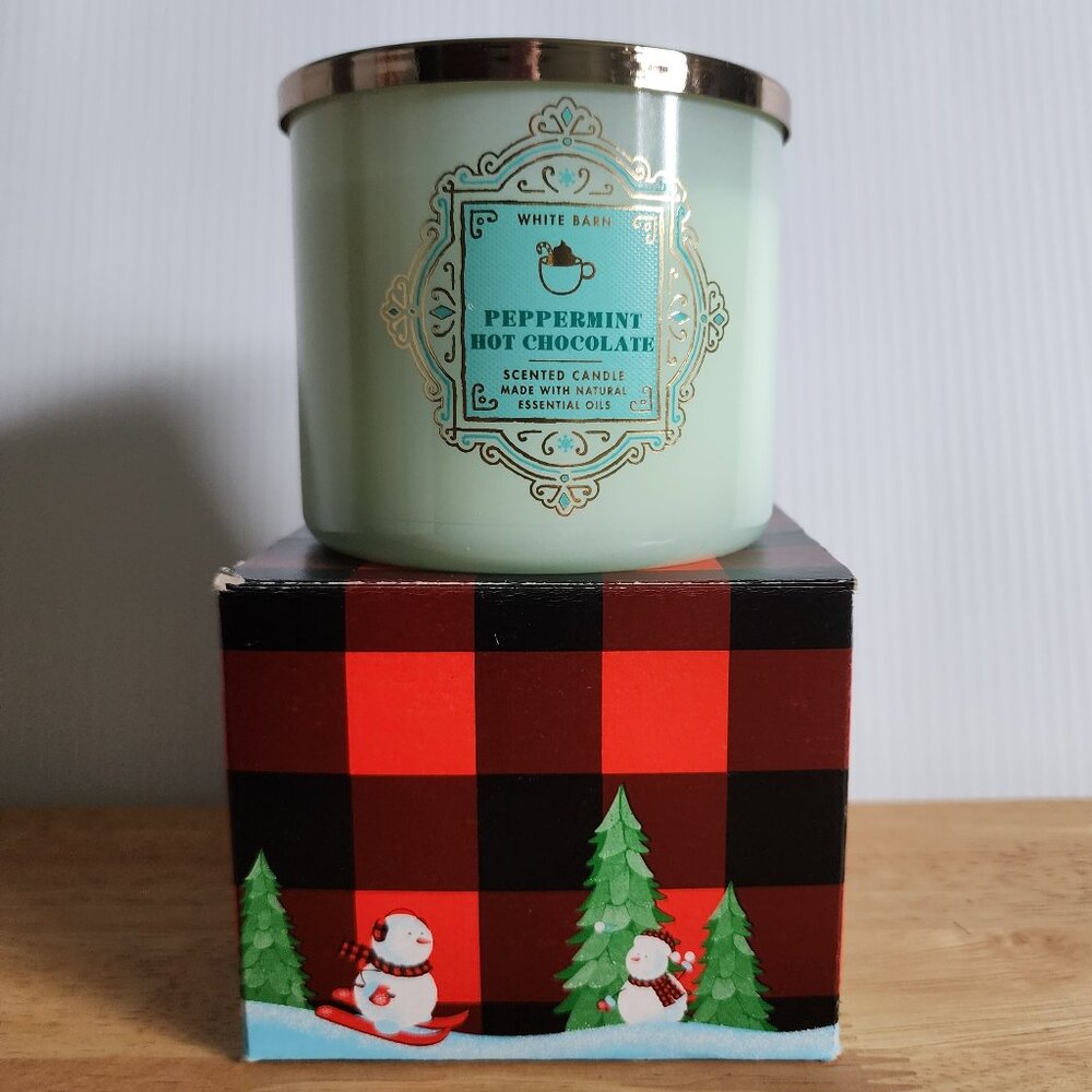 ☕ NWT Bath and Body Works, 3-Wick Candle , Peppermint Hot Chocolate ☕